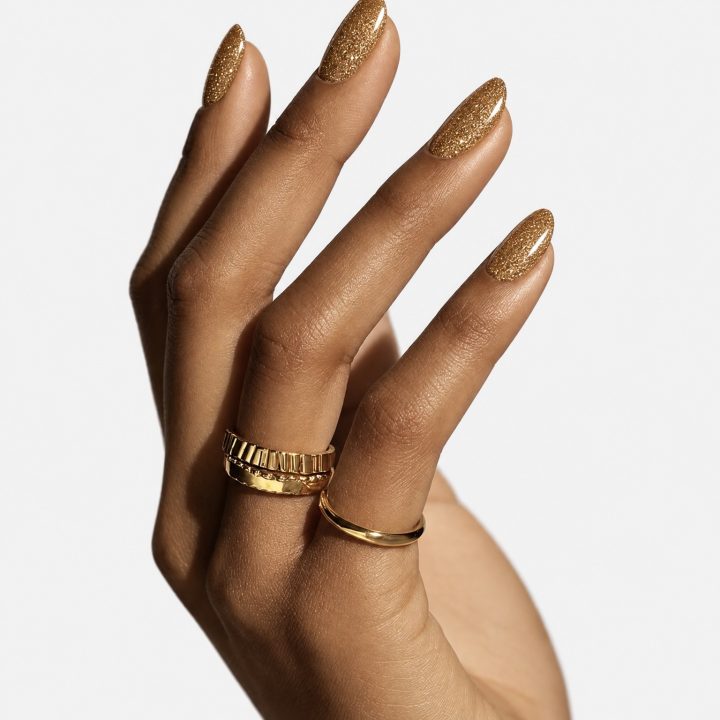 Gold Pailleté : sur les ongles