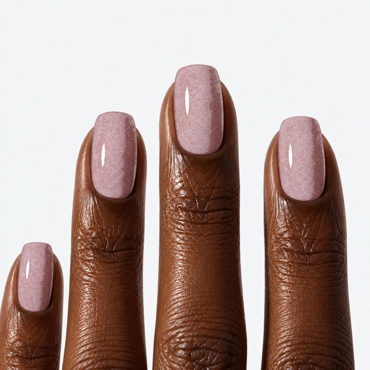 Rose Confetti : sur les ongles
