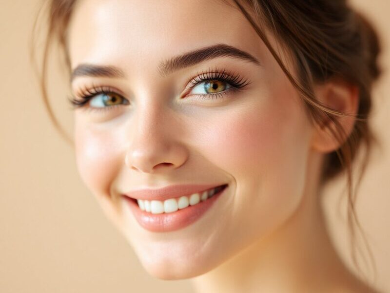 Regard aux cils naturels